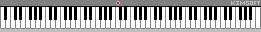 Piano Keyboard with Red LED